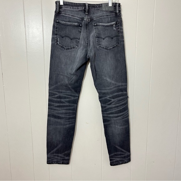 American Eagle Jeans Black Wash Air Flex+ Athletic Fit Distressed Size 29x32 - Picture 6 of 9